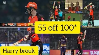 Harry Brook first century in ipl 2023 // Harry brook century against KKR match today/ Harry brook