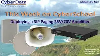 Deploying a SIP Paging 25V70V Amplifier