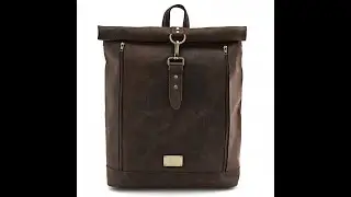 A.P. Donovan Leder Rucksack mit Notebooktasche