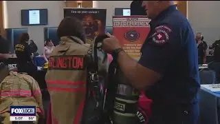 Large public safety career fair for students held at UNT Dallas