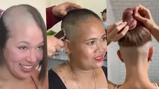 beautiful girl headshave 2022/ Girl under headshave 2022/Girl Long hair to headshave