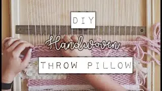 DIY Handwoven throw pillow tutorial.