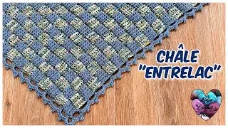 Châle ENTRELAC Crochet! Tutoriel pas à pas #crochet #вязаниекрючком #knitting #crochetlovers #knit