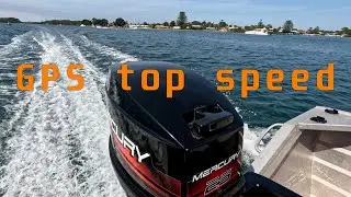 NEW GPS TOP SPEED !!!  25 Hp Mercury !