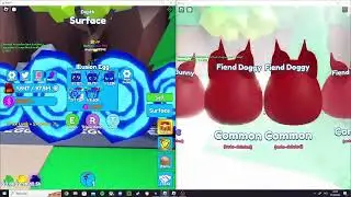 Mining Sim 2 afk hatching on 2 accounts. Corrupt and Illusion egg