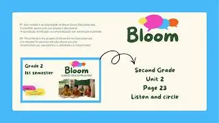 Second Grade Listening Activity: Unit 2 - Page 23: Circle what you hear | Bloom Ensino Descomplicado