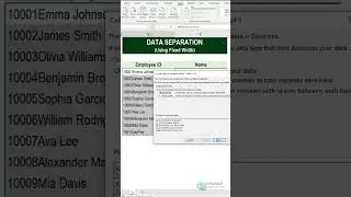 Split IDs and Names with Fixed Width