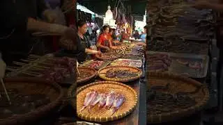 Snake Market Scene in a Crowded Asian Traditional Market