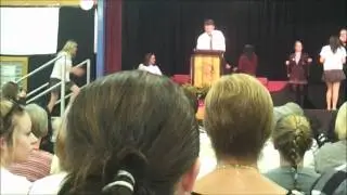 Tripping at graduation.