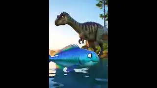 Dinosaurs help fishes to protect home #dinosaur #fish #shorts #cartoon #seaanimals