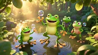 Happy Frogs Splash and Sing 🐸💦 | Fun Frog Rhyme for Kids | Nursery Rhymes & Songs for Children