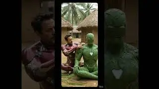 Iron Man 💲🤖 Making its replica from leaves☘️