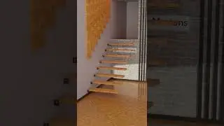 Hidden And Convenient Folding Ladder #furnituredesign #home #designanimation