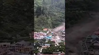 Biggest Disaster 🥺😱 in Dharali Village Uttarakhand India || #dharali #flood #uttrakhand #shorts