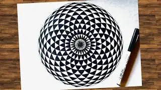How to Draw Geometric Eye Mandala Art/ Mandala Art/ Mandala Art for Beginners