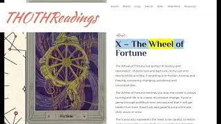 The Wheel of Fortune | Thoth Readings Tarot