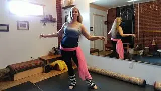 Belly Dance Tutorial -  Hip Circle Transition with Forward Bend