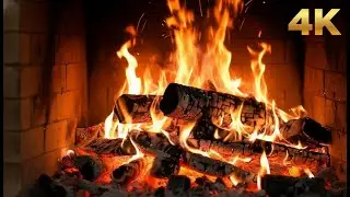 🔥 Cozy Crackling Fireplace (24/7) LIVE with Natural Fire Sounds and Burning Logs for Cozy Christmas