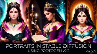 Portraits in Stable Diffusion (using Protogen) - AI Art Video