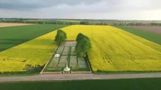 Euston road cemetery colincamps - Globe Drone