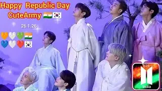#BTS army happy Republic day 2026🇮🇳🇰🇷💜💜🙆🏻&zwj;♀️#viralvideo 