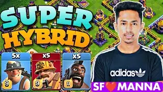SF❤️MANNA'S Hybrid! Th15 Super Miner Hybrid Attack Strategy 2022 | Best Th15 Legend League Attacks