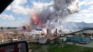 Dramatic video shows fireworks explosion at market in Tultepec, Mexico