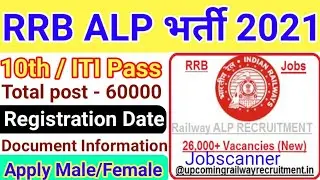 RRB ALP Bharti 2021,rrb alp recruitment 2021, apply 10th,ITI Pass,rrb alp notification 2021 govt job