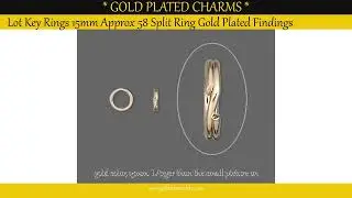 Lot Key Rings 15mm Approx 58 Split Ring Gold Plated Findings