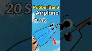 The Easiest rubber band flying paper plane | how to make a paper airplane 🤩