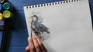 #How to paint Egret bird step by step /Acrylic Painting for Beginners