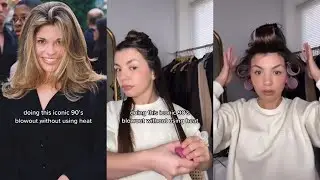 Doing This Iconic 90's Blowout Without Using Heat #hairstyle #hair