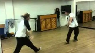 Tommy and Lizzie locking duo in rehearsals
