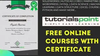 Tutorialspoint | Free Online Courses With Certificate | Work from home and earn money 💰 🤑 💸