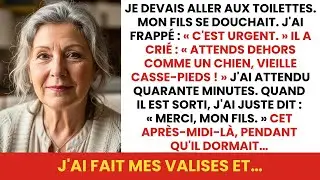 J’ai frappé à la porte et mon fils a crié : « Attends dehors comme un chien !» Cet après-midi-là…