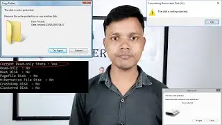 The disk is write protected.|| Delete and new folder option not show ||