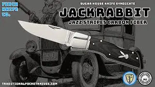 Finch Knife Co: Jackrabbit - Jazz Stripes Carbon Fiber - Sugar House Knife Syndicate Series