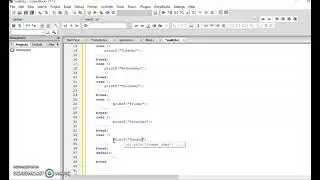 Conditional statements in C:  switch