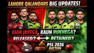 PSL 2026 | Lahore Qalandars Possible Retained Players | PSL 2026 Lahore Qalandars