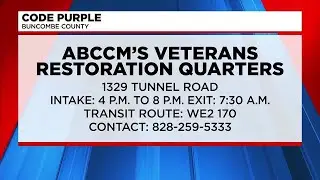 Cold weather prompts Code Purple in Buncombe County