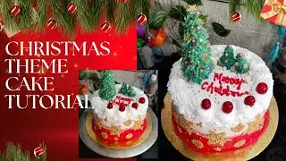 🎄 Christmas Special Cake Design | Merry Christmas Theme Cake 🎂 | Easy Buttercream Cake Decorating