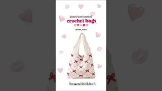 OMG😱Such affordable Pretty CROCHET BAGS🧶🌸🌷🩷#crochetbag #crochet #totebag #pinterestinspired #shorts