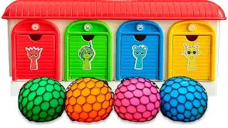 asmr unboxing experience Satisfying | How make 6 Color Ball from Mixing labubuToy Garage