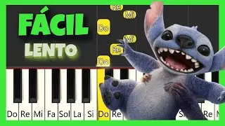 Lilo & Stitch - Hawaiian Roller Coaster Ride - TUTORIAL DE PIANO F&Aacute;CIL - Versi&oacute;n lenta