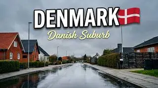Serene Danish Countryside Drive: Br&oslash;nderslev in 4K - Classic Gray Weather Relaxation