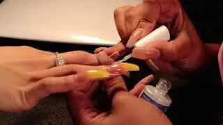 Dipped in gold nails