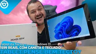 Tablet PENSE BEM da Tectoy! Custa 1599 Reais, com TECLADO e CANETA INCLUSOS! Unboxing e Impress&otilde;es