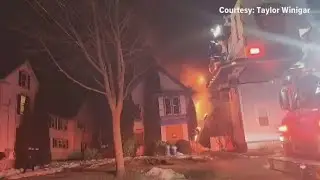 Firefighters work to extinguish house fire in Bangor