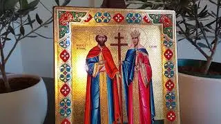Saints Constantine and Helen (Russian Style icon - SF Series) || Christianity Art Store