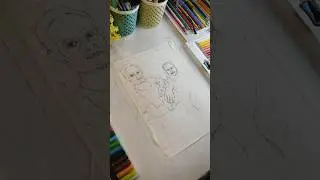 Family ka drawing 🖌️🎨sketch art commission art portrait 🖌️🎨 #sumitart #sanjuarts #paramart  #shorts
